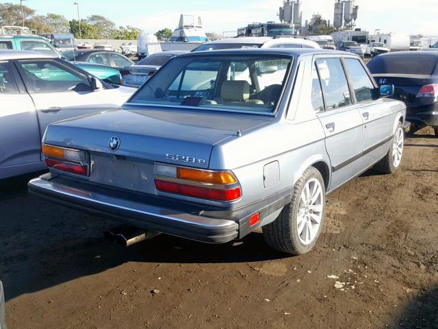 WBADK8302J9886063 - 1988 BMW 528 E AUTO BLUE photo 4