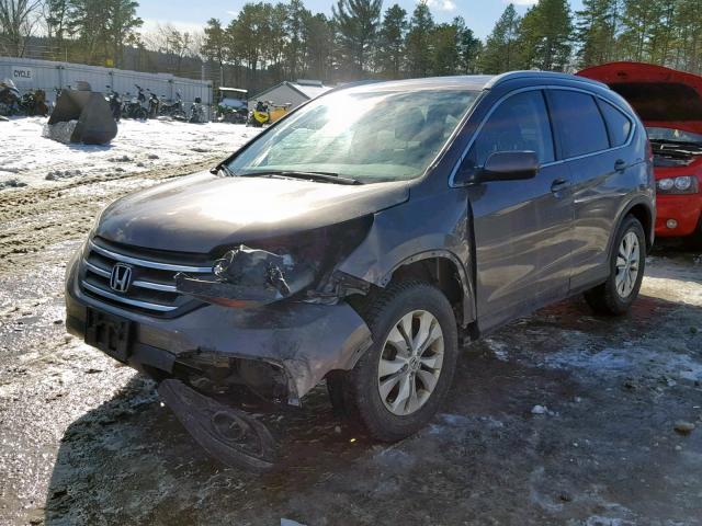 5J6RM4H73EL005746 - 2014 HONDA CR-V EXL GRAY photo 2