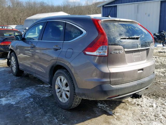 5J6RM4H73EL005746 - 2014 HONDA CR-V EXL GRAY photo 3