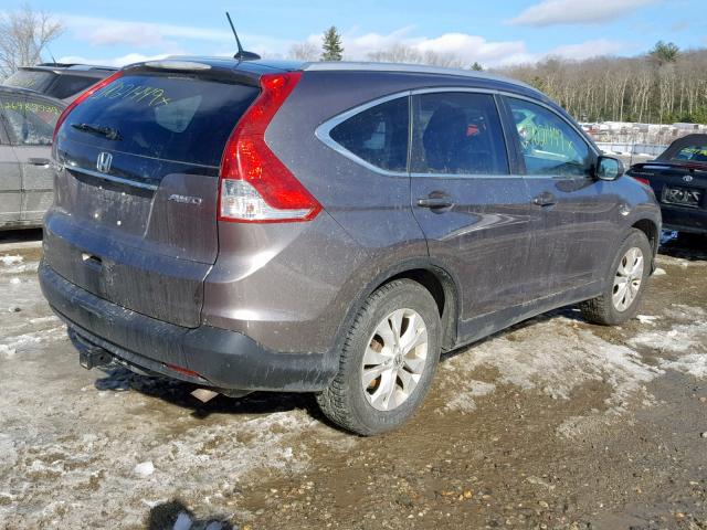 5J6RM4H73EL005746 - 2014 HONDA CR-V EXL GRAY photo 4