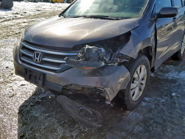 5J6RM4H73EL005746 - 2014 HONDA CR-V EXL GRAY photo 9