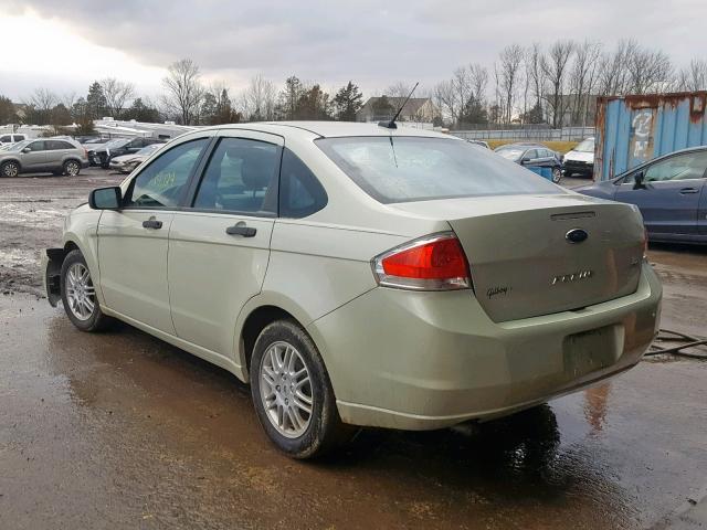 1FAHP3FN0BW110054 - 2011 FORD FOCUS GREEN photo 3