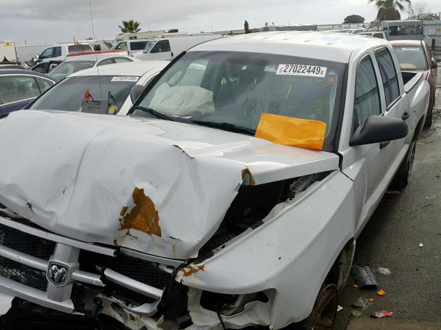 1D7RE3GK6BS511744 - 2011 DODGE DAKOTA SLT WHITE photo 2