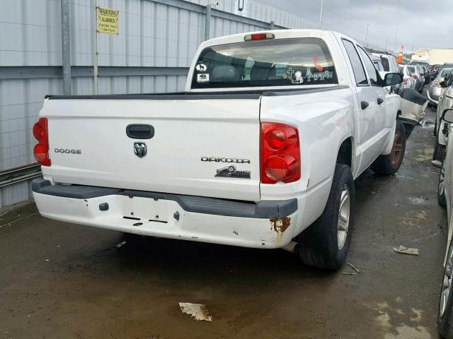 1D7RE3GK6BS511744 - 2011 DODGE DAKOTA SLT WHITE photo 4