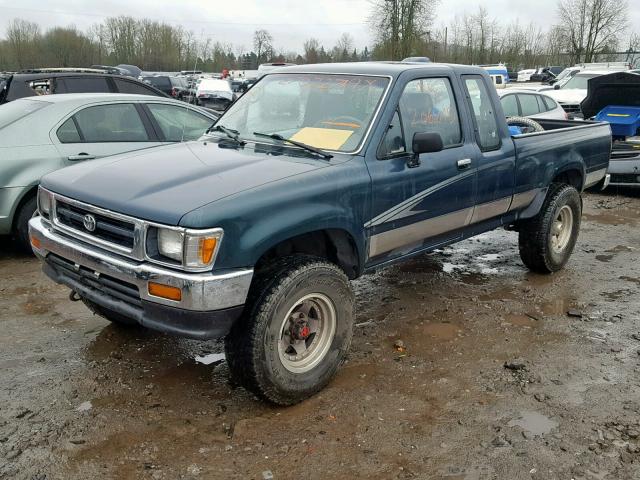 4TARN13P5SZ319914 - 1995 TOYOTA PICKUP 1/2 BLUE photo 2