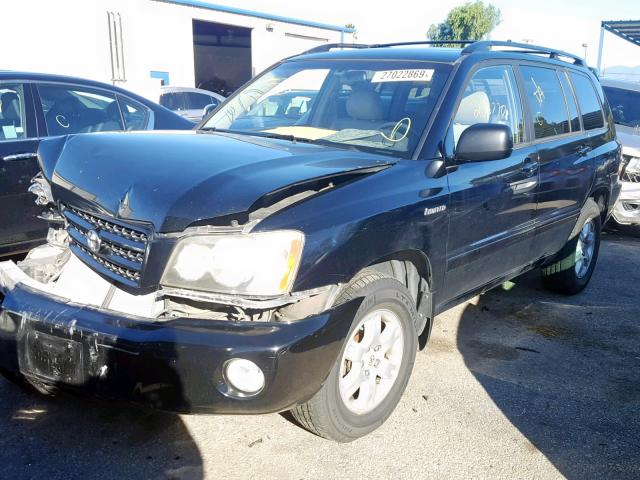 JTEHF21A330111730 - 2003 TOYOTA HIGHLANDER BLACK photo 2