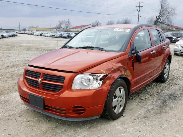 1B3HB28B77D182489 - 2007 DODGE CALIBER ORANGE photo 2