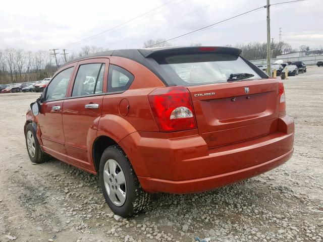 1B3HB28B77D182489 - 2007 DODGE CALIBER ORANGE photo 3