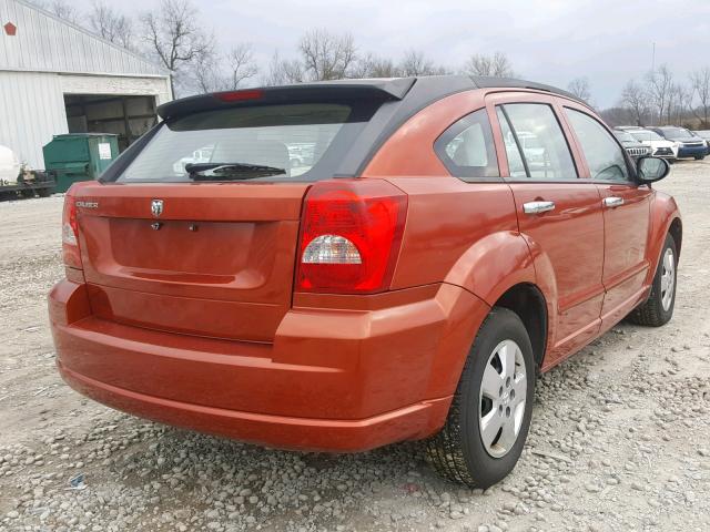 1B3HB28B77D182489 - 2007 DODGE CALIBER ORANGE photo 4