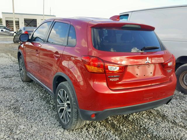 JA4AP3AU7HZ005183 - 2017 MITSUBISHI OUTLANDER RED photo 3