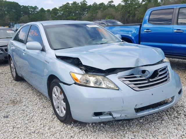 4T1BB46K49U063123 - 2009 TOYOTA CAMRY HYBR BLUE photo 1