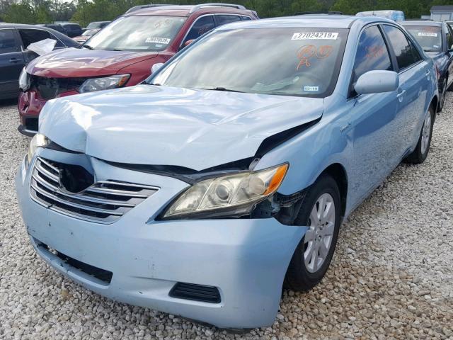 4T1BB46K49U063123 - 2009 TOYOTA CAMRY HYBR BLUE photo 2