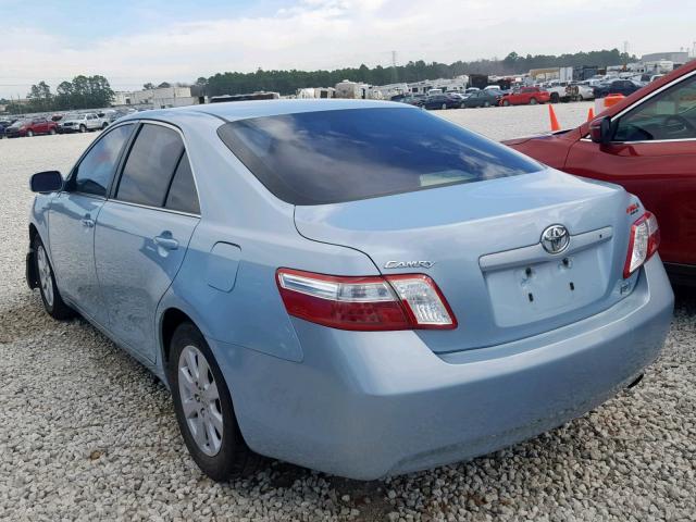 4T1BB46K49U063123 - 2009 TOYOTA CAMRY HYBR BLUE photo 3