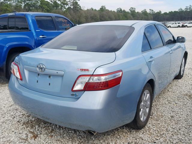 4T1BB46K49U063123 - 2009 TOYOTA CAMRY HYBR BLUE photo 4