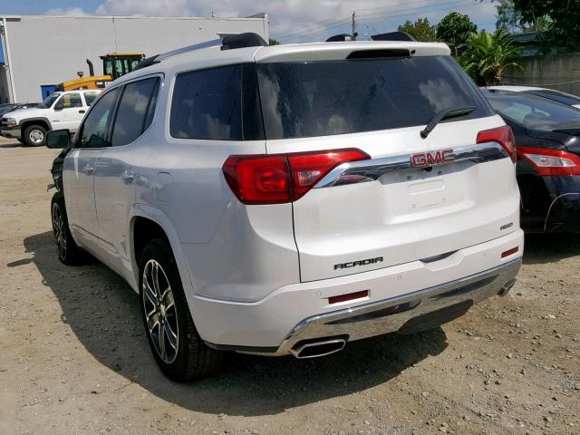 1GKKNXLS3JZ114804 - 2018 GMC ACADIA DEN WHITE photo 3