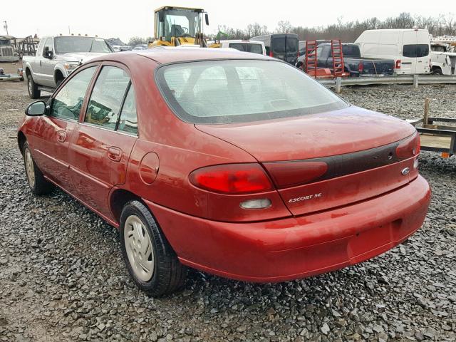 1FAFP13PXWW314111 - 1998 FORD ESCORT SE RED photo 3