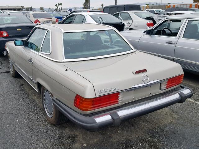 WDBBA48D8KA092734 - 1989 MERCEDES-BENZ 560 SL TAN photo 3