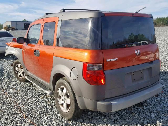 5J6YH28543L006419 - 2003 HONDA ELEMENT EX ORANGE photo 3