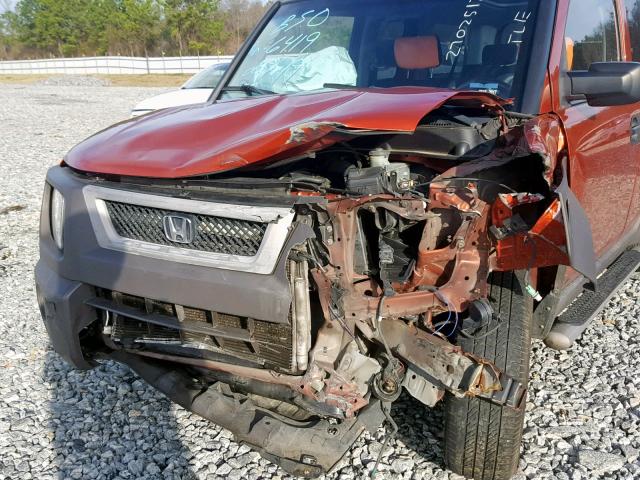 5J6YH28543L006419 - 2003 HONDA ELEMENT EX ORANGE photo 9