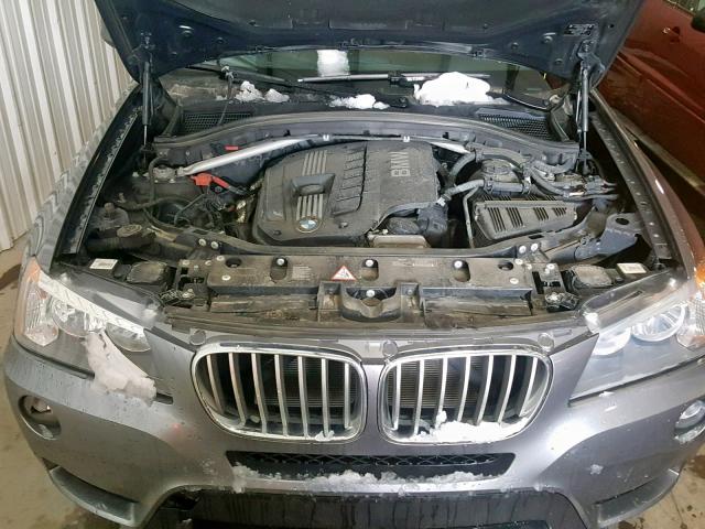 5UXWX5C53CL719187 - 2012 BMW X3 XDRIVE2 GRAY photo 7