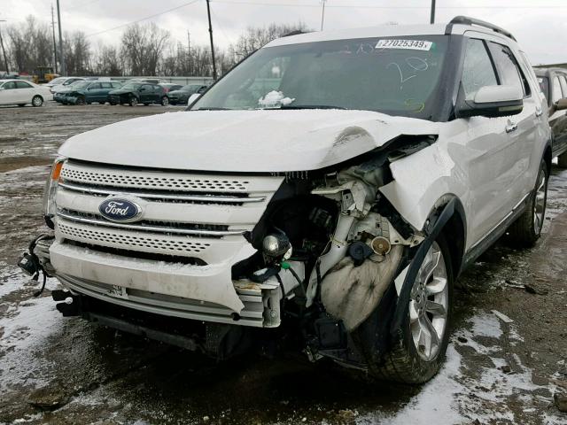 1FMHK8F88CGA54968 - 2012 FORD EXPLORER L WHITE photo 2