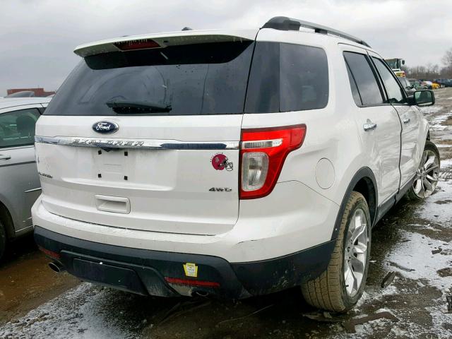 1FMHK8F88CGA54968 - 2012 FORD EXPLORER L WHITE photo 4