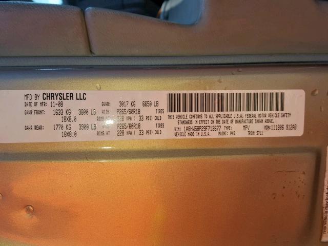 1A8HW58P29F713677 - 2009 CHRYSLER ASPEN LIMI 棕色 照片 10