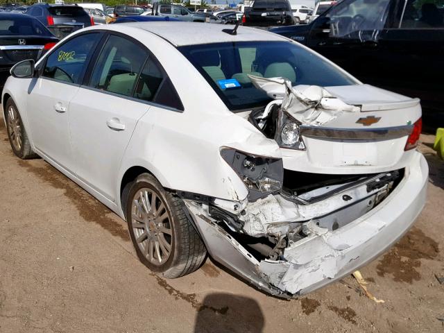 1G1PJ5S95B7255542 - 2011 CHEVROLET CRUZE ECO WHITE photo 3