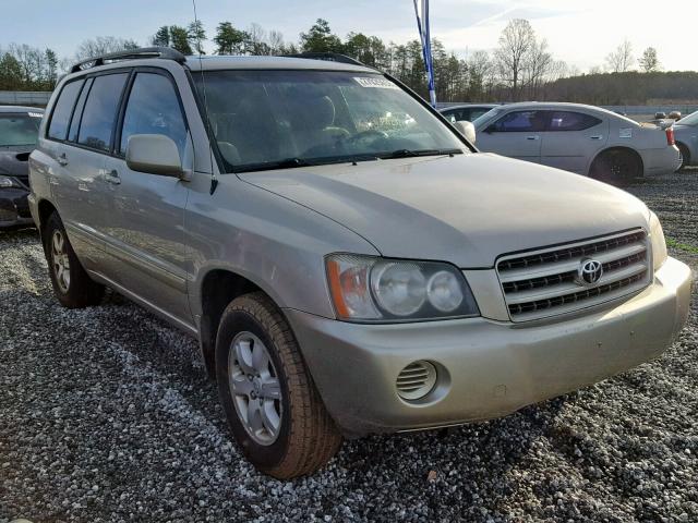 JTEGF21A720040784 - 2002 TOYOTA HIGHLANDER GOLD photo 1