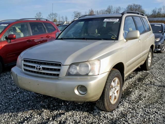 JTEGF21A720040784 - 2002 TOYOTA HIGHLANDER GOLD photo 2