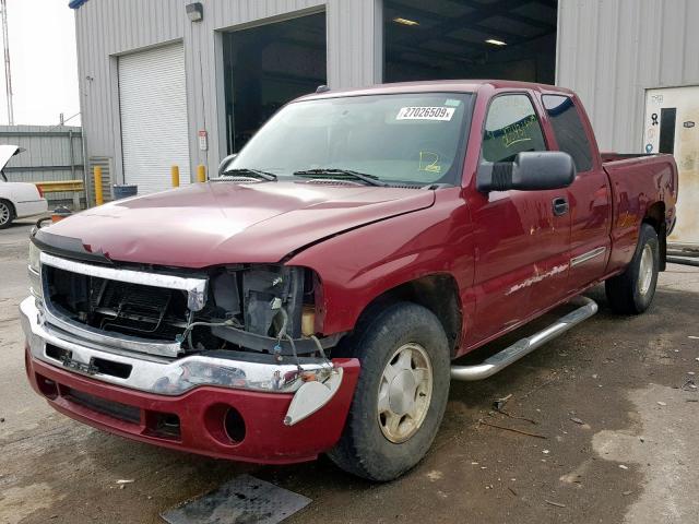 1GTEK19T44Z231052 - 2004 GMC NEW SIERRA MAROON photo 2