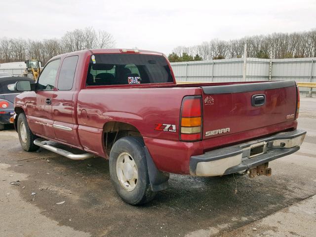 1GTEK19T44Z231052 - 2004 GMC NEW SIERRA MAROON photo 3