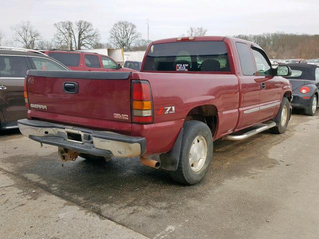 1GTEK19T44Z231052 - 2004 GMC NEW SIERRA MAROON photo 4