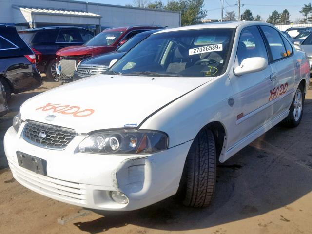 3N1BB51A91L002120 - 2001 NISSAN SENTRA SE WHITE photo 2