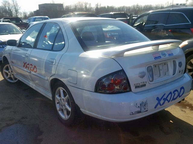 3N1BB51A91L002120 - 2001 NISSAN SENTRA SE WHITE photo 3