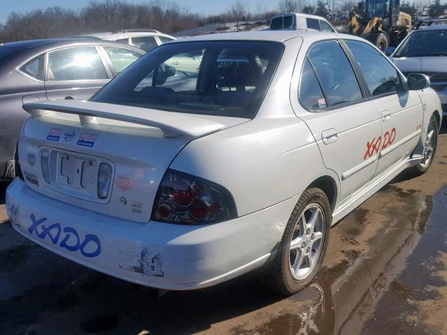 3N1BB51A91L002120 - 2001 NISSAN SENTRA SE WHITE photo 4