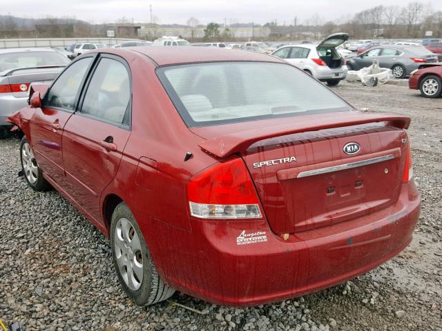 KNAFE121X85521004 - 2008 KIA SPECTRA EX RED photo 3