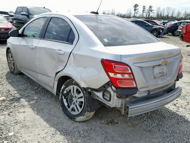 1G1JB5SH2H4159503 - 2017 CHEVROLET SONIC LS 银色 照片 3