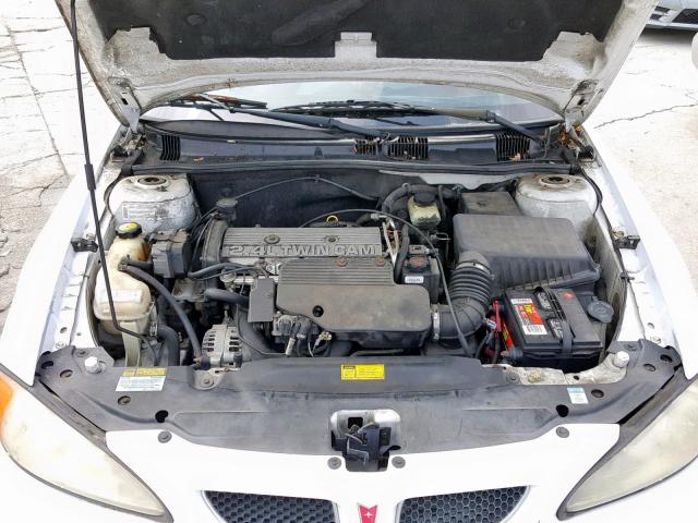 1G2NF12TX1M500490 - 2001 PONTIAC GRAND AM S WHITE photo 7