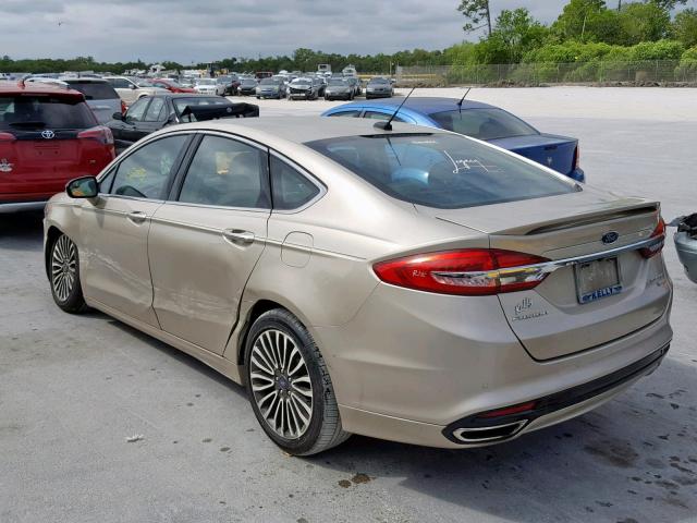 3FA6P0K92HR116125 - 2017 FORD FUSION TIT GOLD photo 3