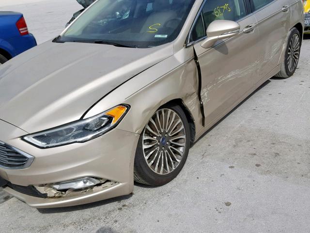 3FA6P0K92HR116125 - 2017 FORD FUSION TIT GOLD photo 9