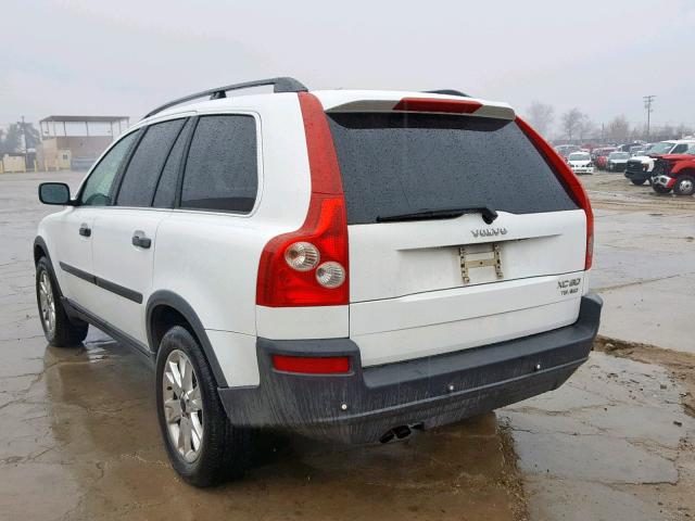 YV1CZ91H541035199 - 2004 VOLVO XC90 T6 WHITE photo 3