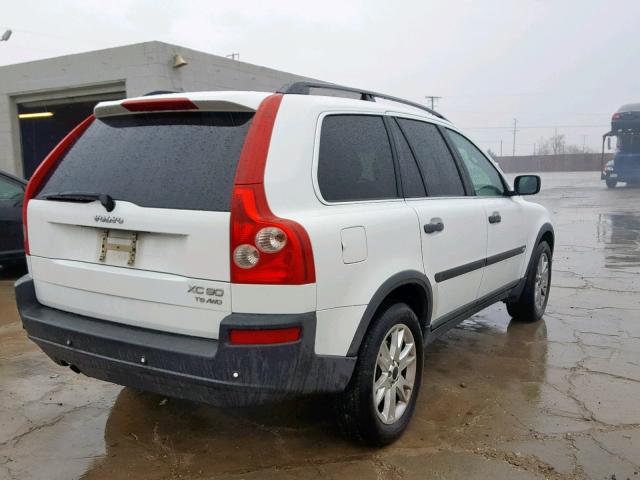 YV1CZ91H541035199 - 2004 VOLVO XC90 T6 WHITE photo 4