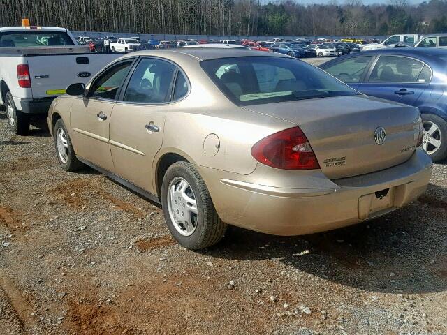 2G4WC562751265755 - 2005 BUICK LACROSSE C GOLD photo 3