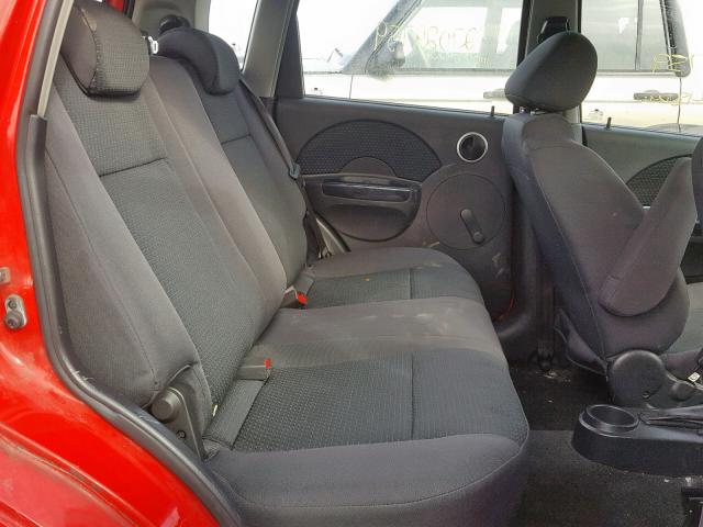KL1TD66618B099189 - 2008 CHEVROLET AVEO BASE წითელი ფოტო 6