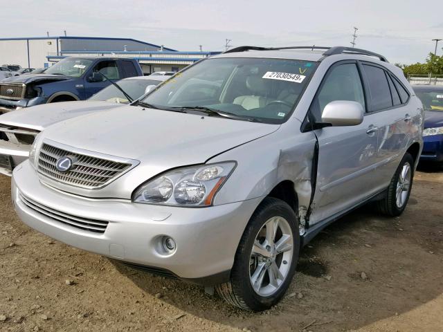 JTJGW31U082851468 - 2008 LEXUS RX 400H SILVER photo 2