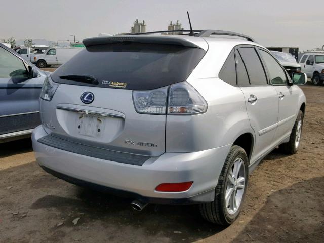 JTJGW31U082851468 - 2008 LEXUS RX 400H SILVER photo 4