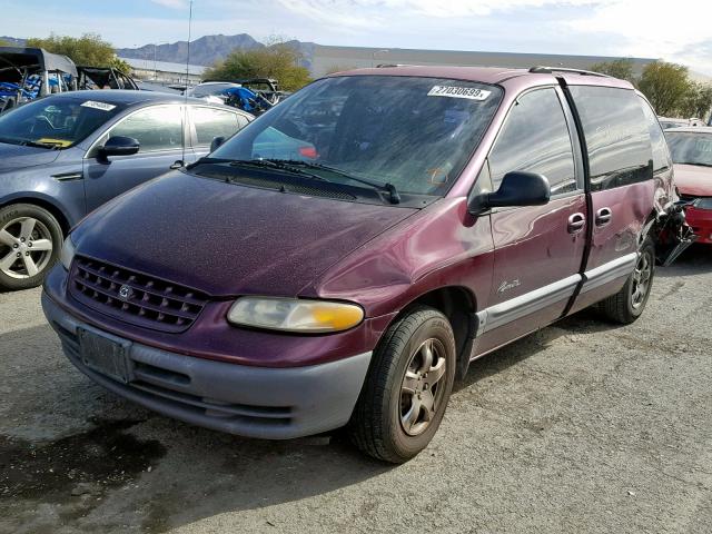 2P4GP45R7XR220403 - 1999 PLYMOUTH VOYAGER SE PURPLE photo 2