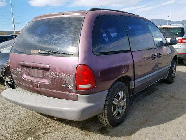 2P4GP45R7XR220403 - 1999 PLYMOUTH VOYAGER SE PURPLE photo 4