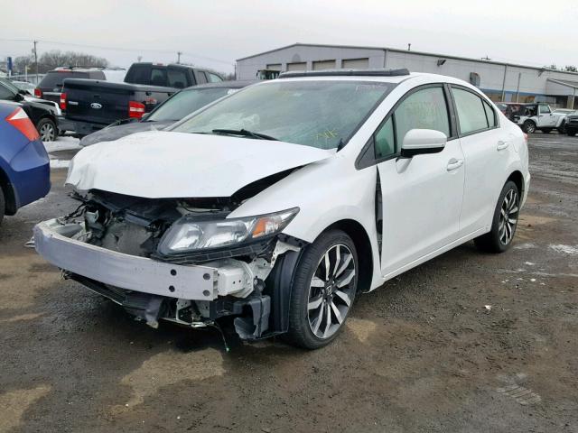 19XFB2F94EE241290 - 2014 HONDA CIVIC EXL WHITE photo 2